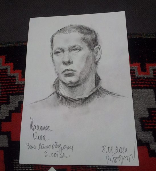 Прикарпатець малює портрети на Євромайдані