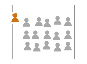 В аудиторію заходить жінка-професор