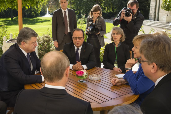 Петр Порошенко Владимир Путин Ангела Меркель Франсуа Олланд