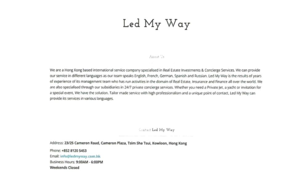 Вебсайт LED My Way 2021 року 